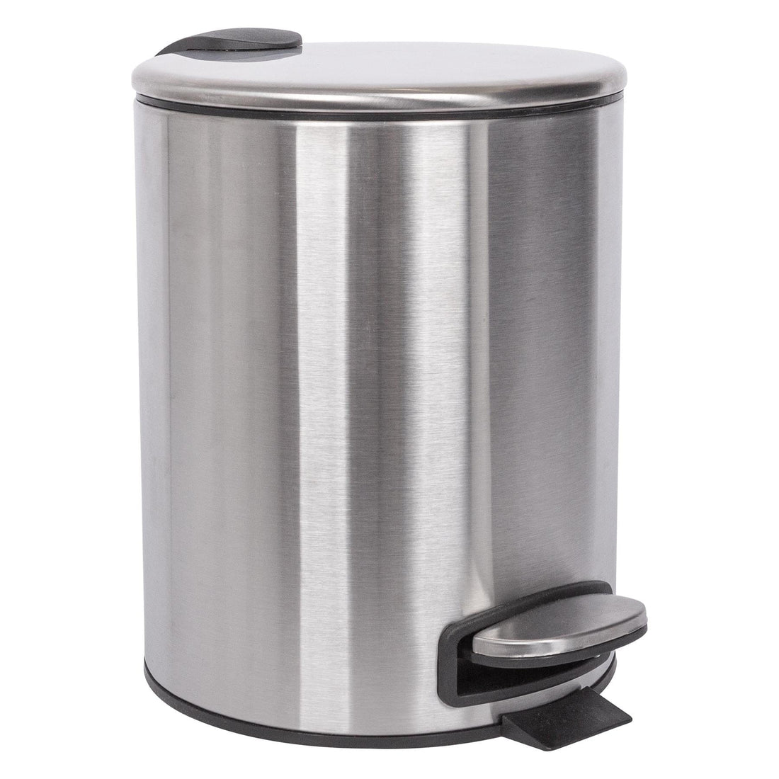 5L Round Brushed Stainless Steel Pedal Bin