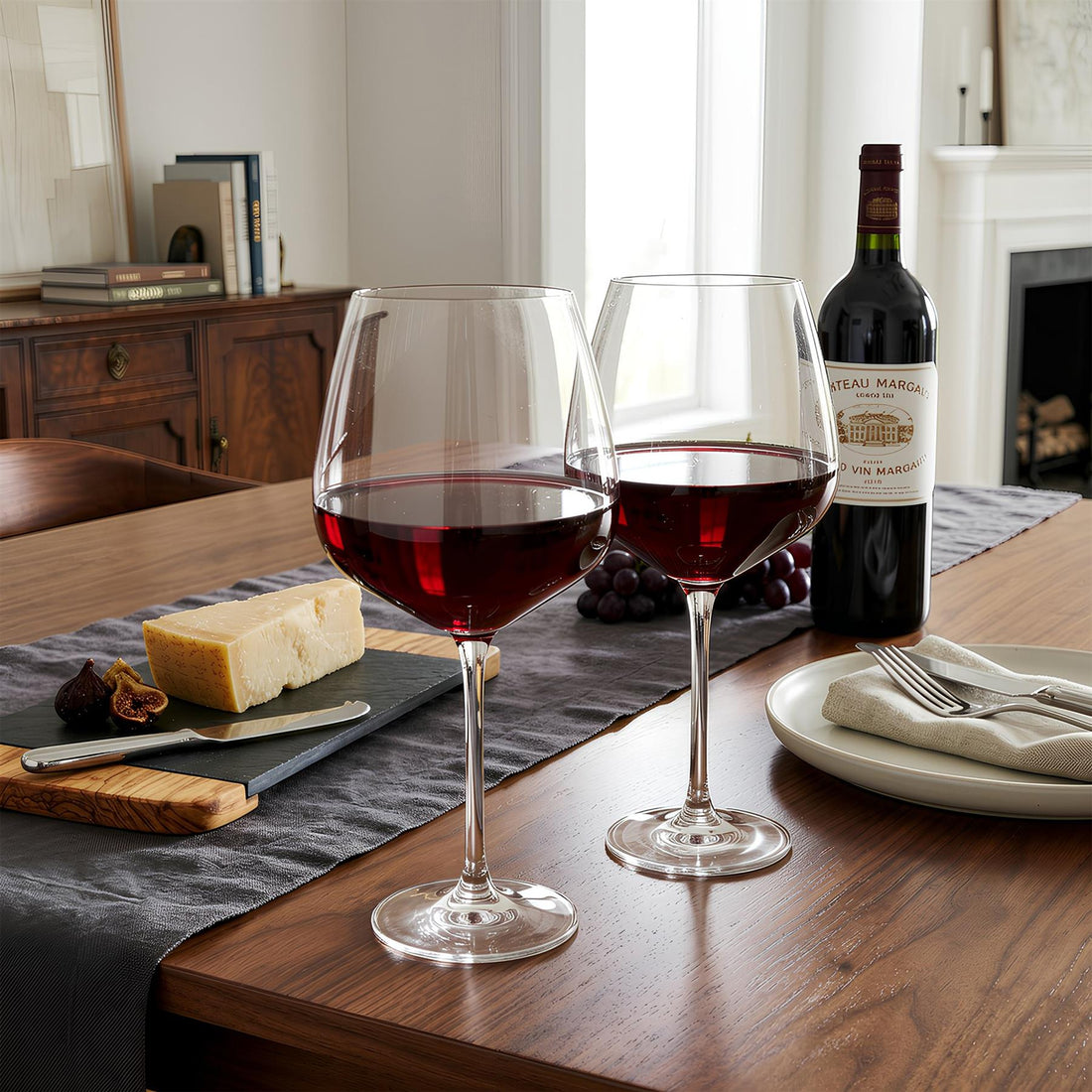 650ml Knightsbridge Crystal Red Wine Glasses - Pack of 6