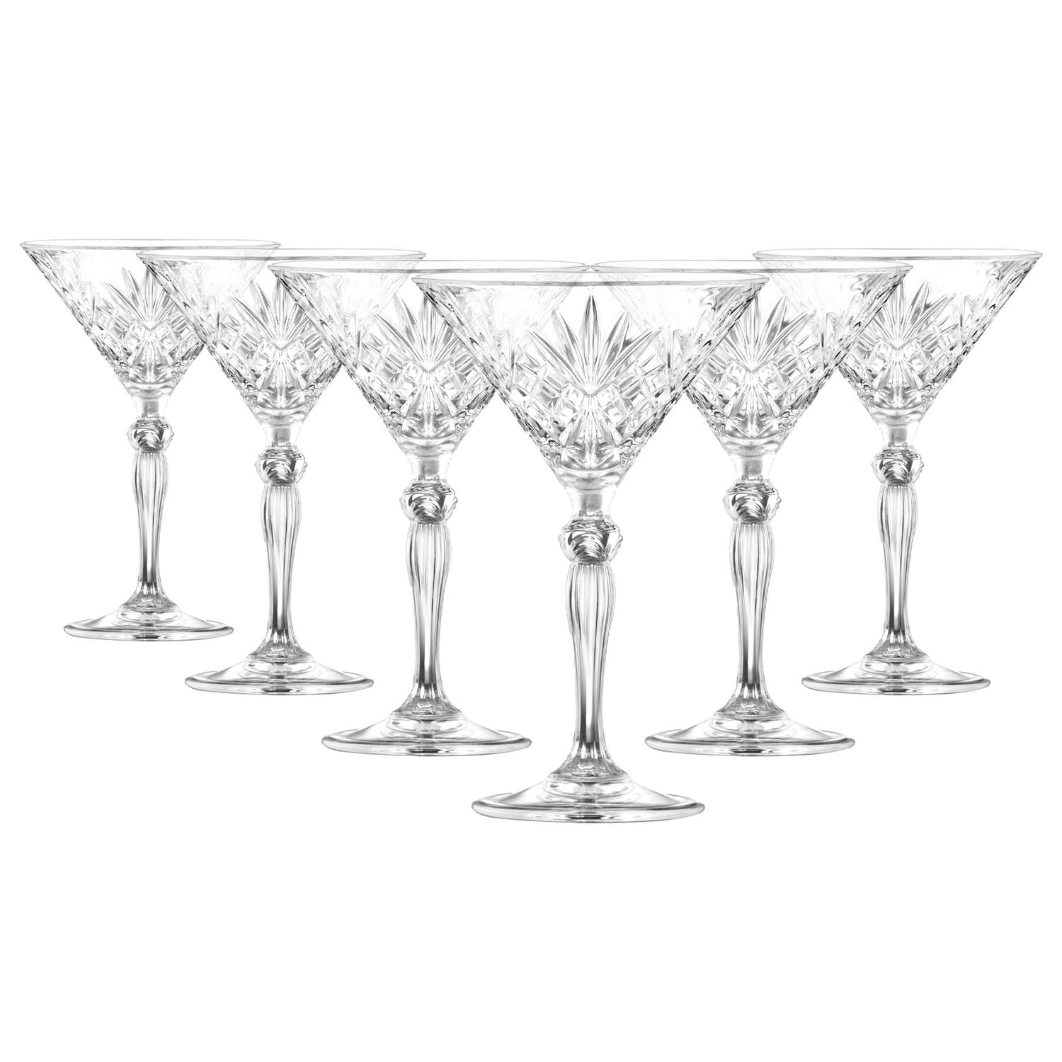 210ml Melodia Martini Glasses - Pack of 12 - By RCR Crystal