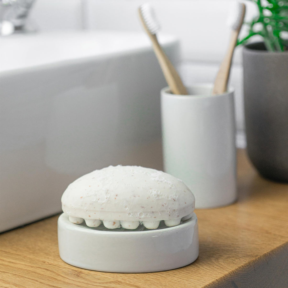 White Ceramic Soap Dish