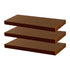 60cm Walnut Modern Floating Shelves - Pack of Three