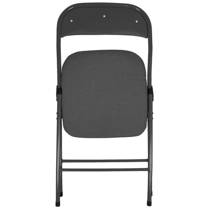Black Fabric Padded Folding Chair