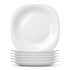 Square Opalware Dessert Plates - 20cm - White - Pack of 6