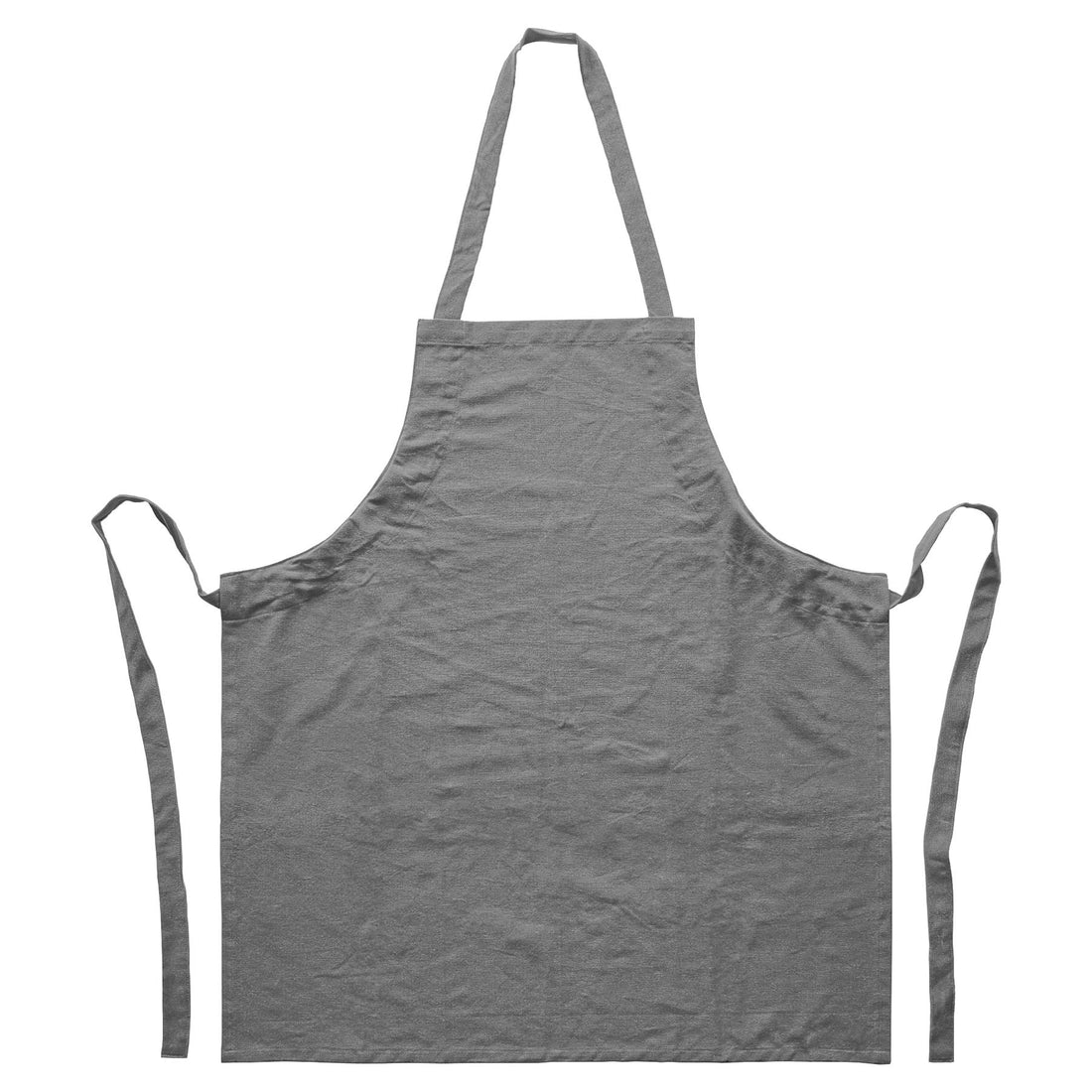 Grey Cotton Kitchen Bib Apron - One Size