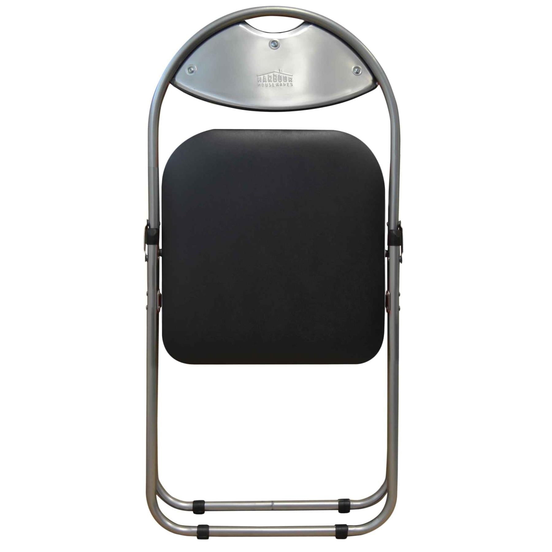 Black Curved Padded Folding Chair - Pack of Six