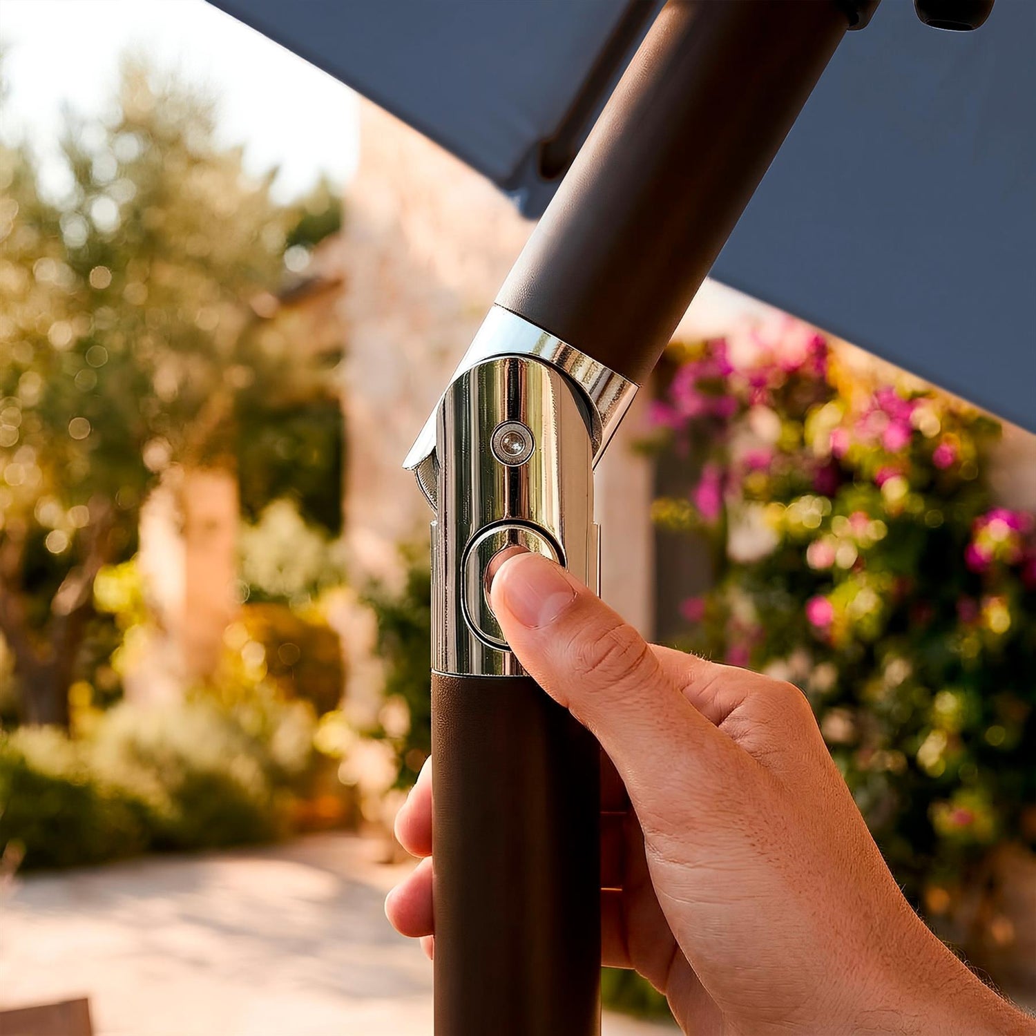 2.3M Tilting Garden Parasol - Navy