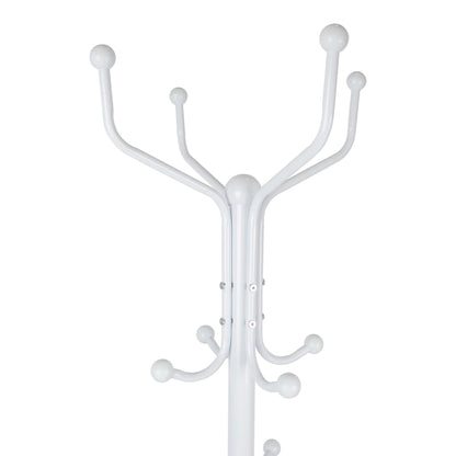 White Free-Standing Steel Coat Rack