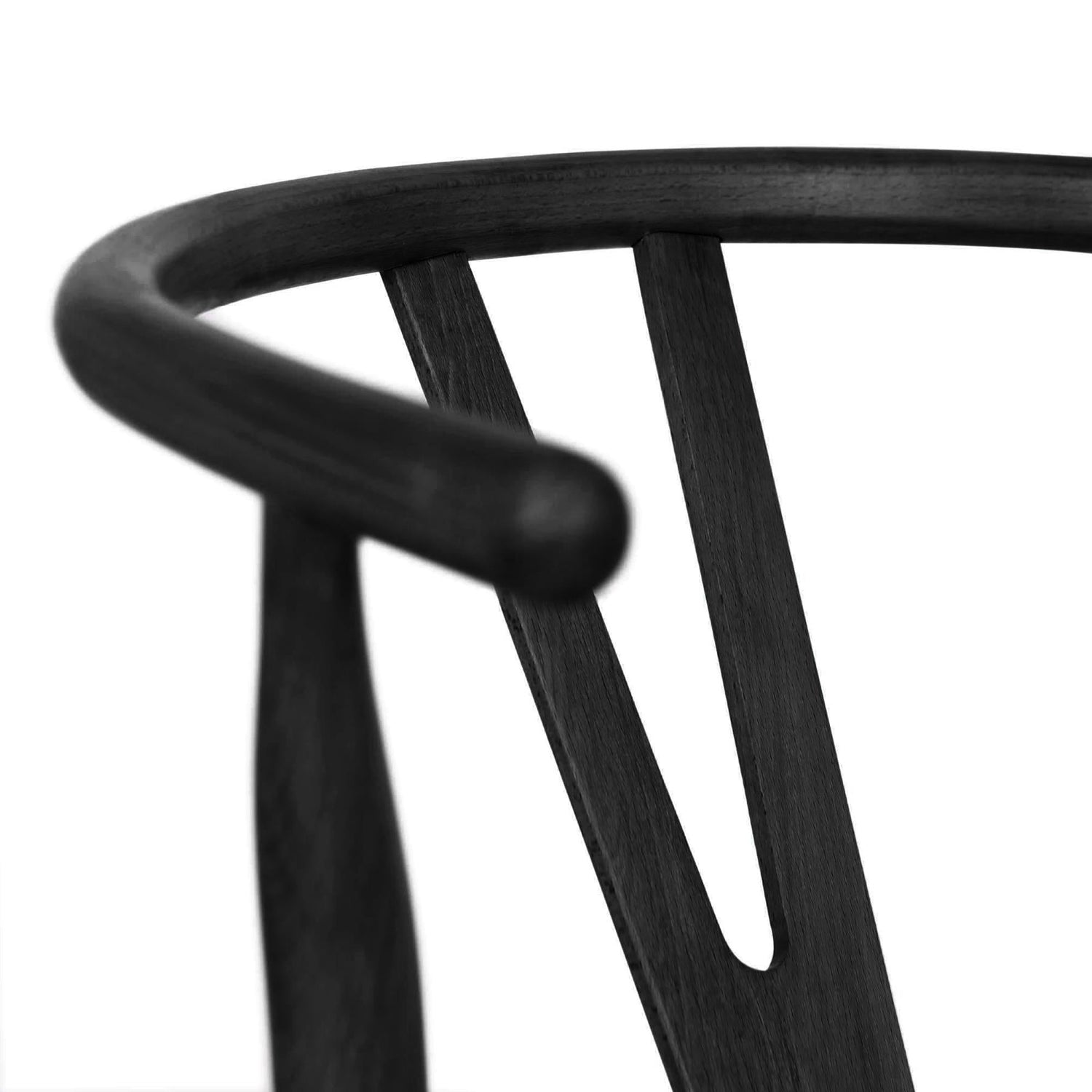 Black Wooden Wishbone Bar Stool