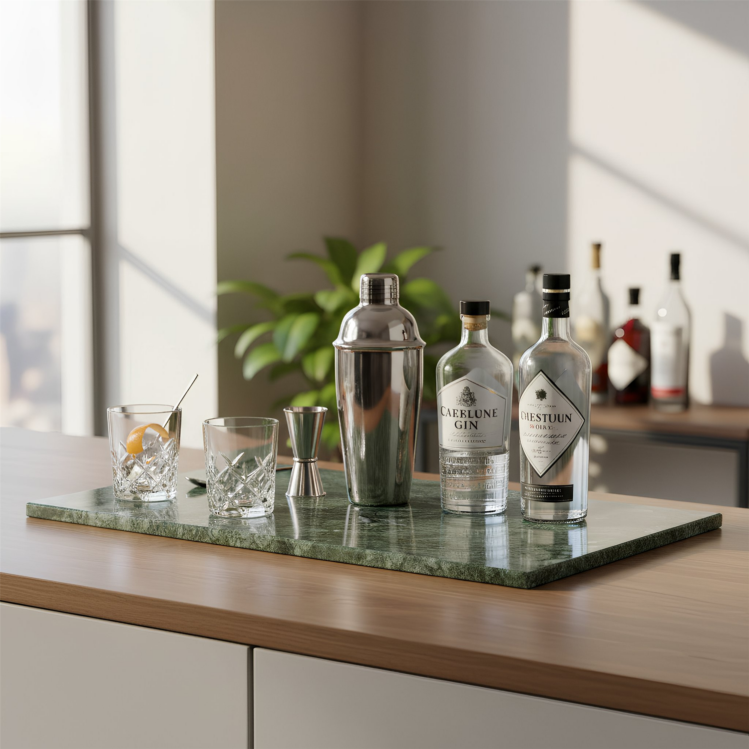 Marble Serving Board - 53 x 32cm - Green