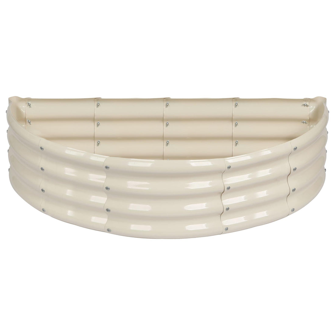 Ivory 120cm x 60cm Semicircular Steel Raised Garden Bed