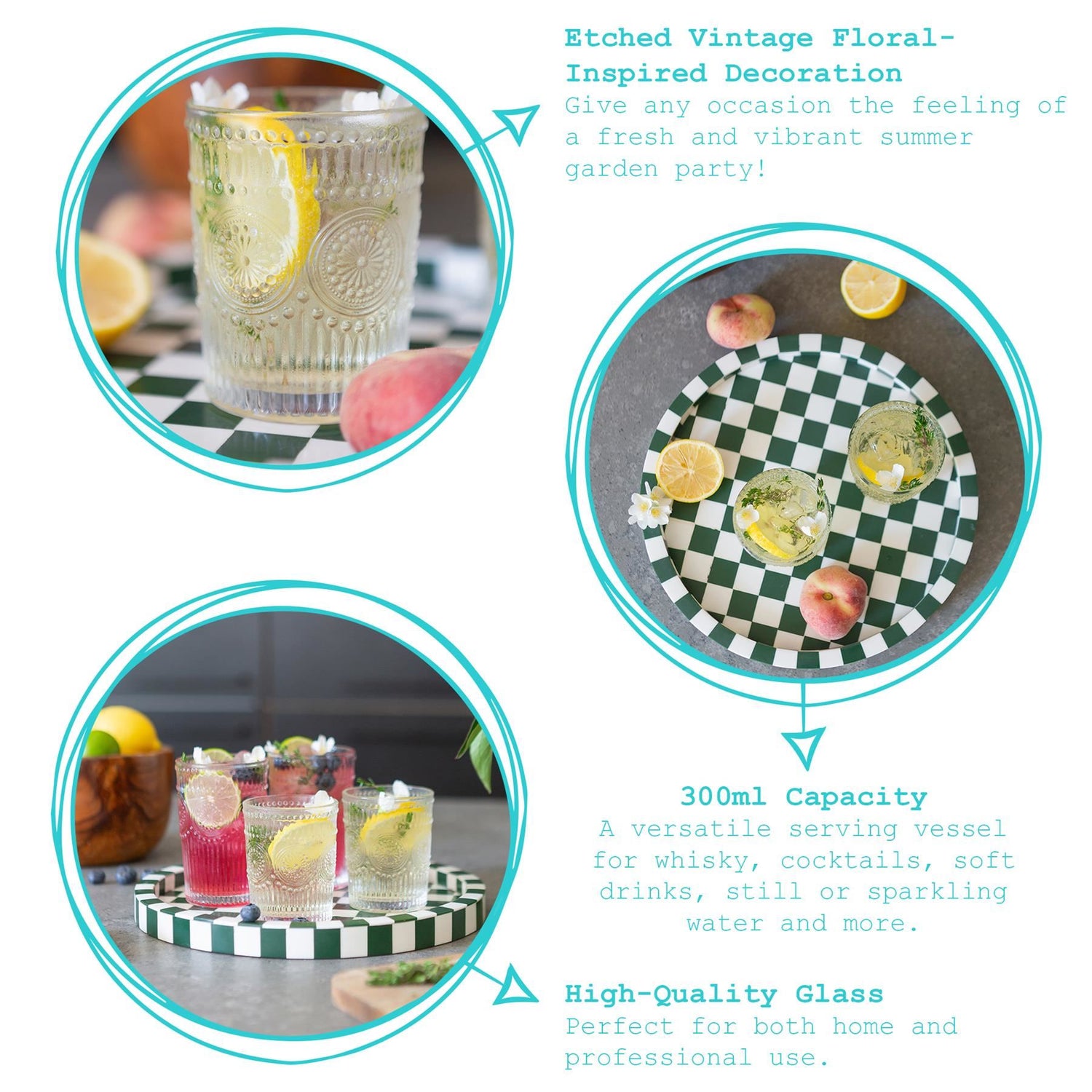 300ml Amore Glass Tumblers - Pack of 6