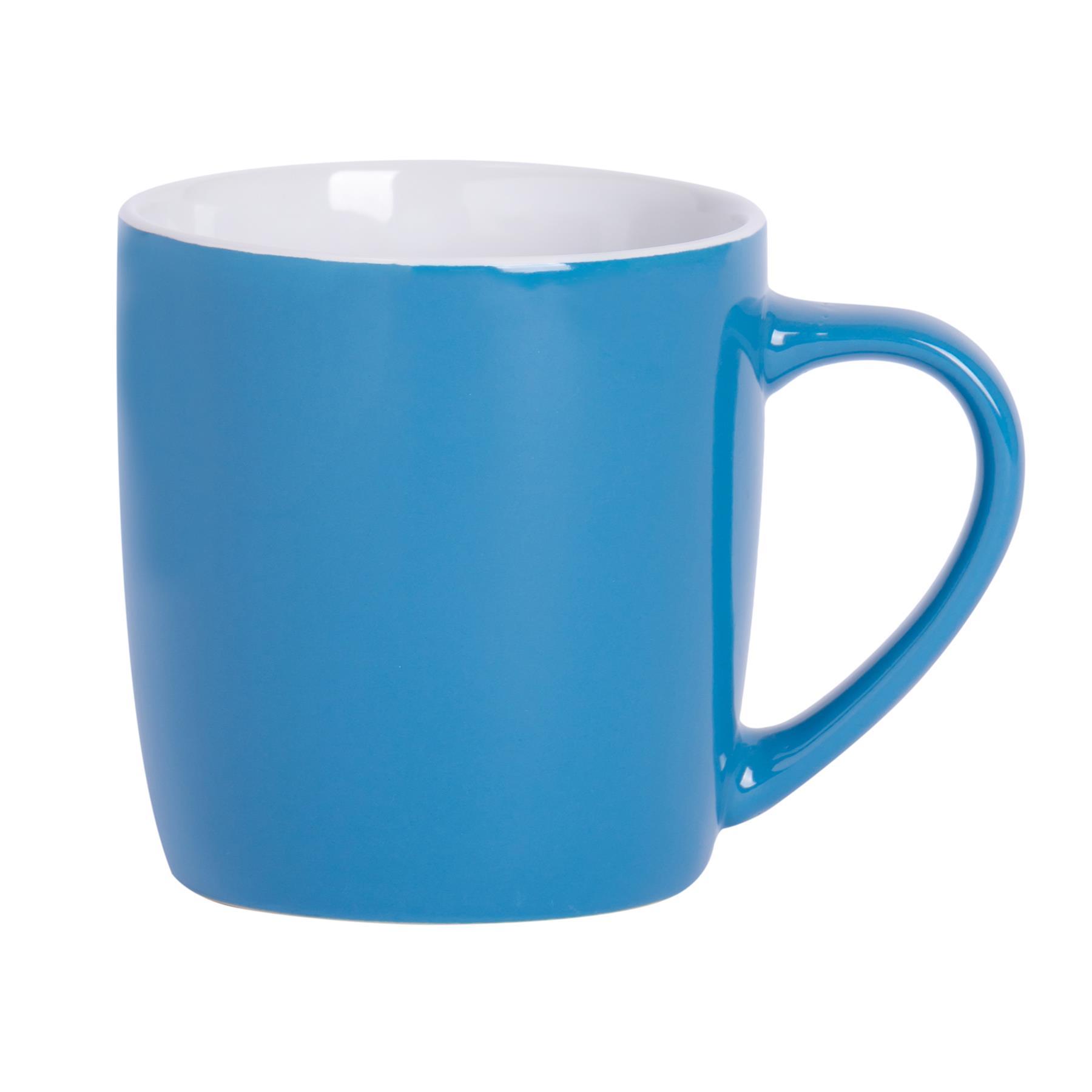 350ml Blue Coloured Coffee Mugs - Pack of Six