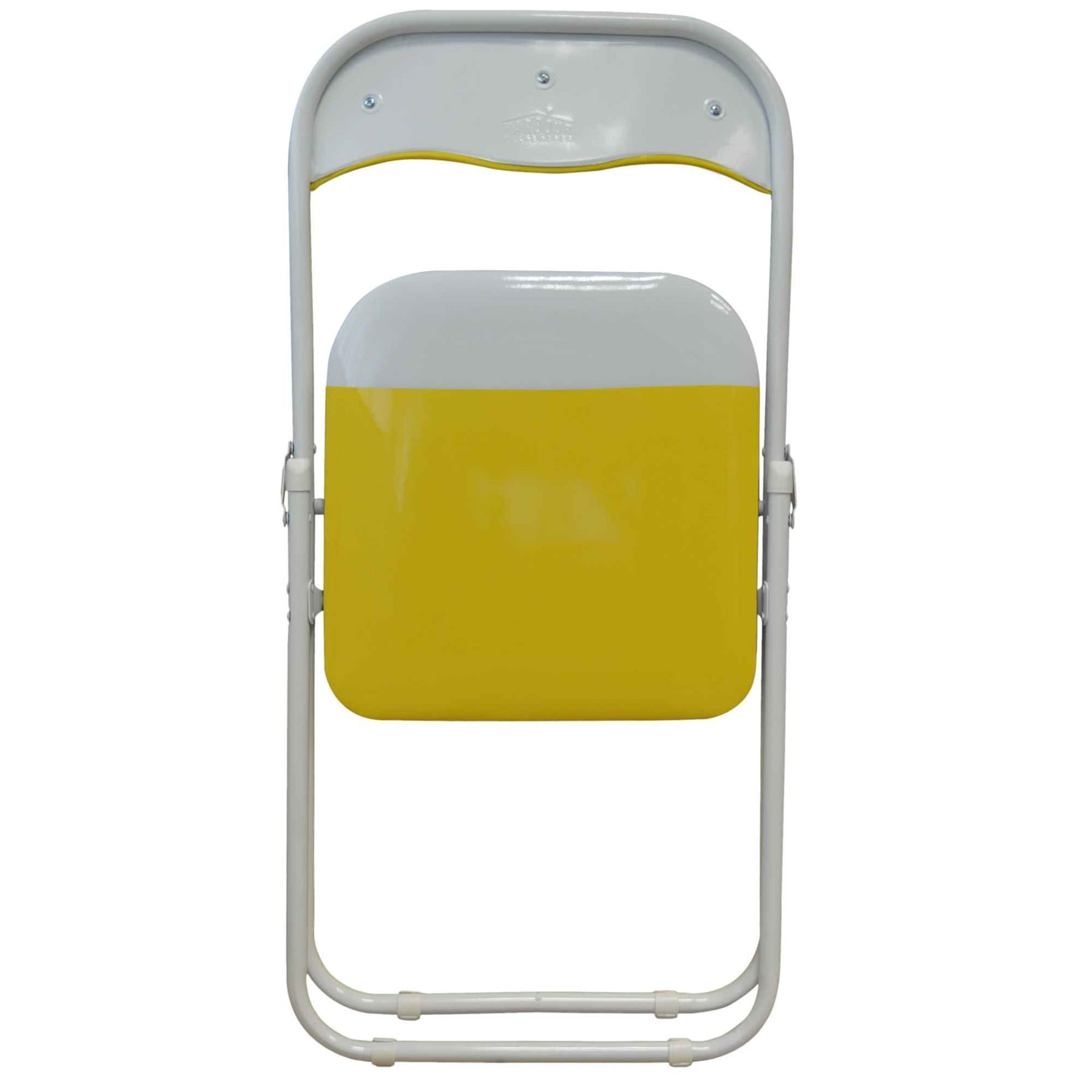 Yellow Wave Padded Folding Chair - Pack of Six