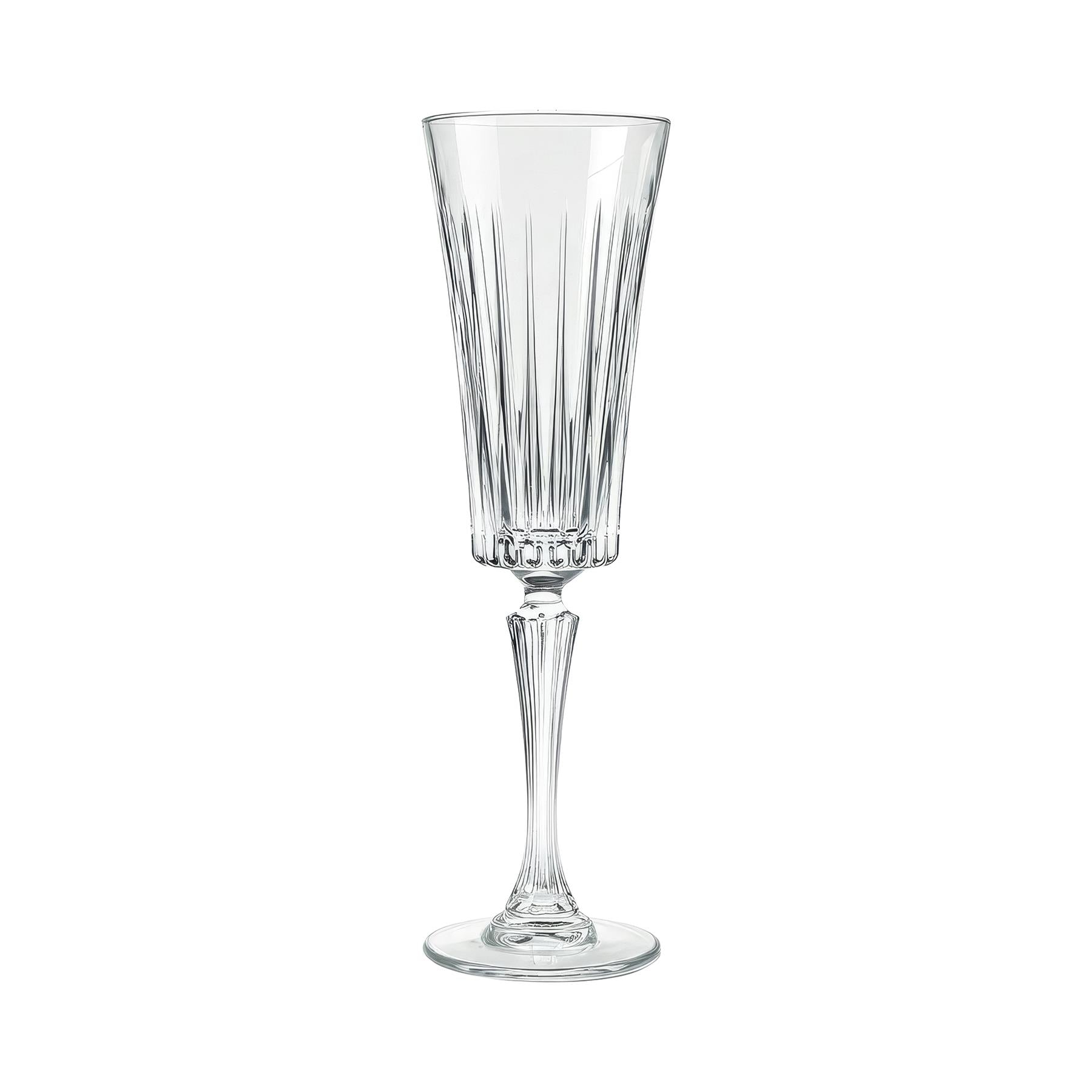 210ml Timeless Crystal Glass Champagne Flutes - Pack of Six