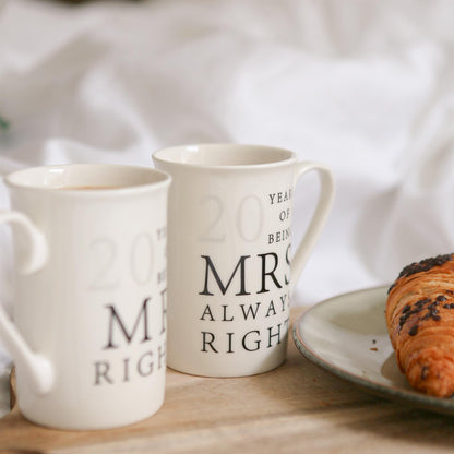 20th Anniversary New Bone China Mug Set - 300ml
