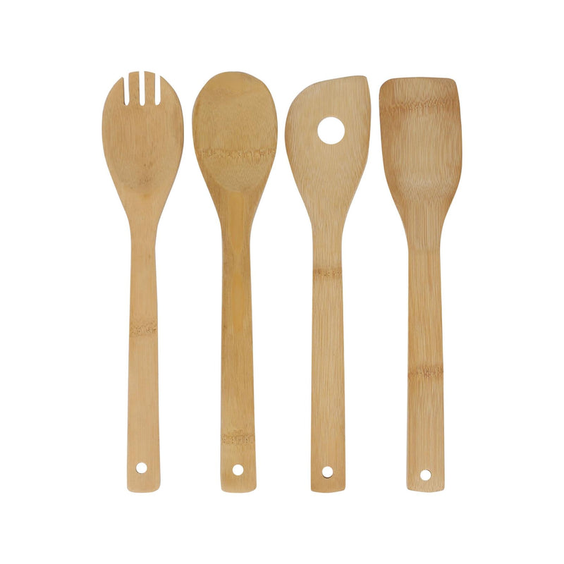4pc Bamboo Kitchen Utensils Set - By Excellent Houseware