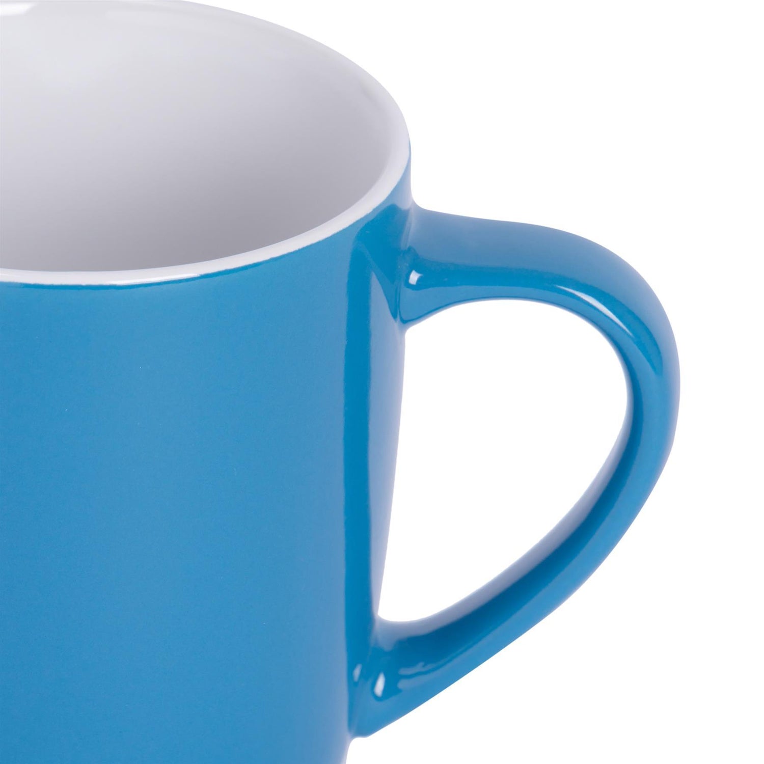 350ml Blue Coloured Coffee Mugs - Pack of Six