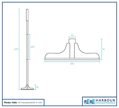 20cm Ground Tamper with 1.22M Handle - Black