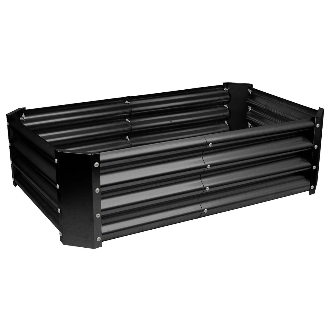 Anthracite 120cm x 60cm Rectangular Steel Raised Garden Bed