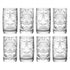 8 Piece 460ml Tiki Highball Glasses Set
