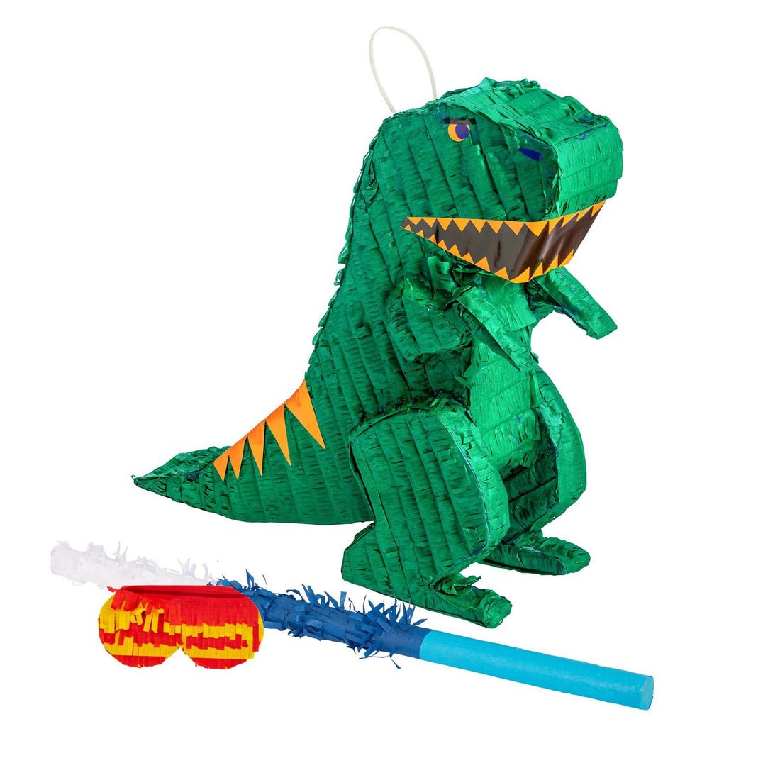 Jumbo Dinosaur Pinata Party Set with Blue Stick