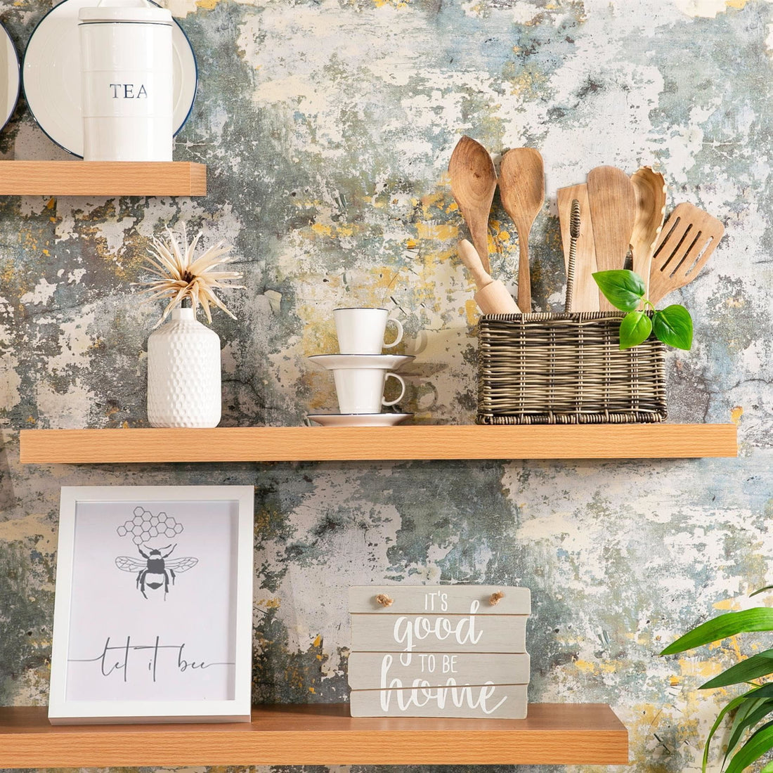 80cm Brown Modern Floating Shelf