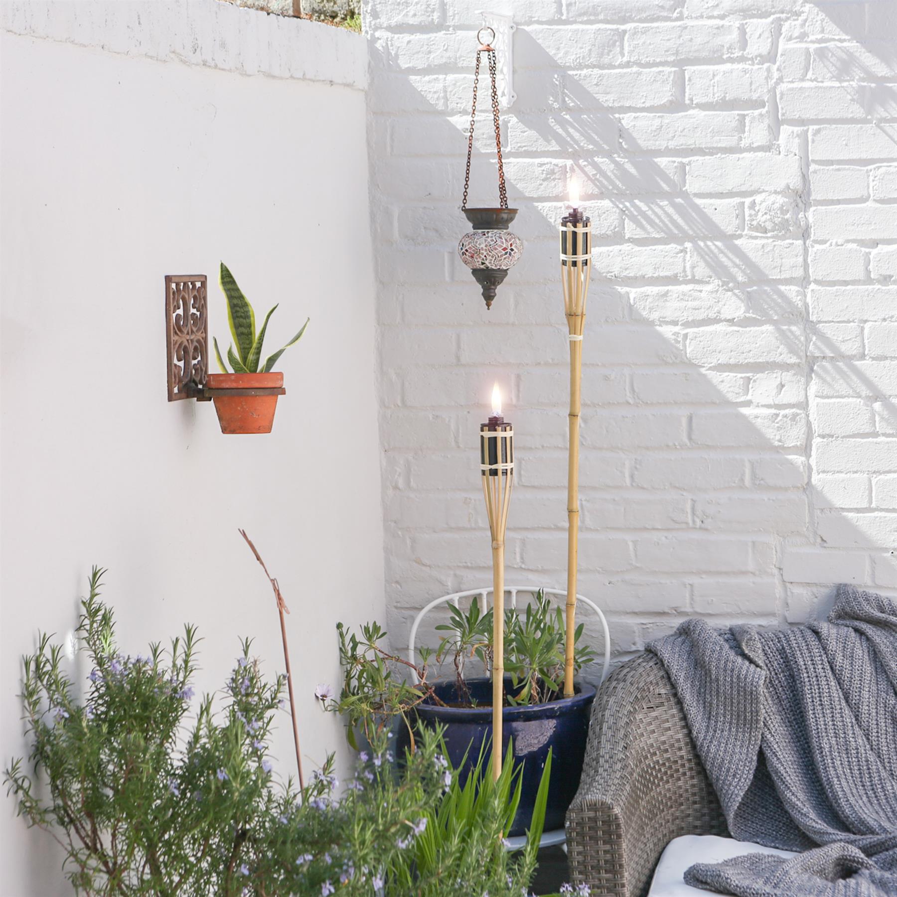 Bamboo 60cm Garden Fire Torches - Pack of Six