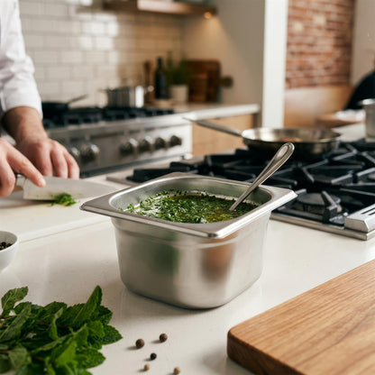 Stainless Steel Gastronorm Container - 1/6 100mm - 1.5L