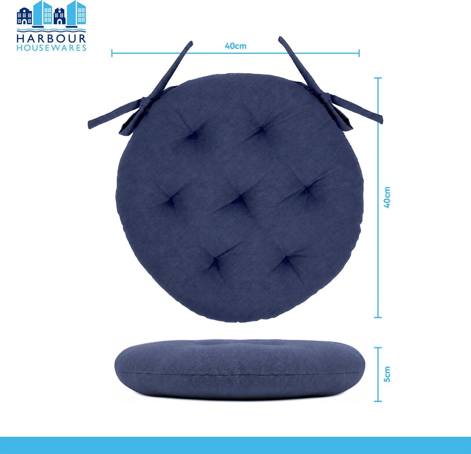 Round Seat Pad - 40 x 40cm - Grey
