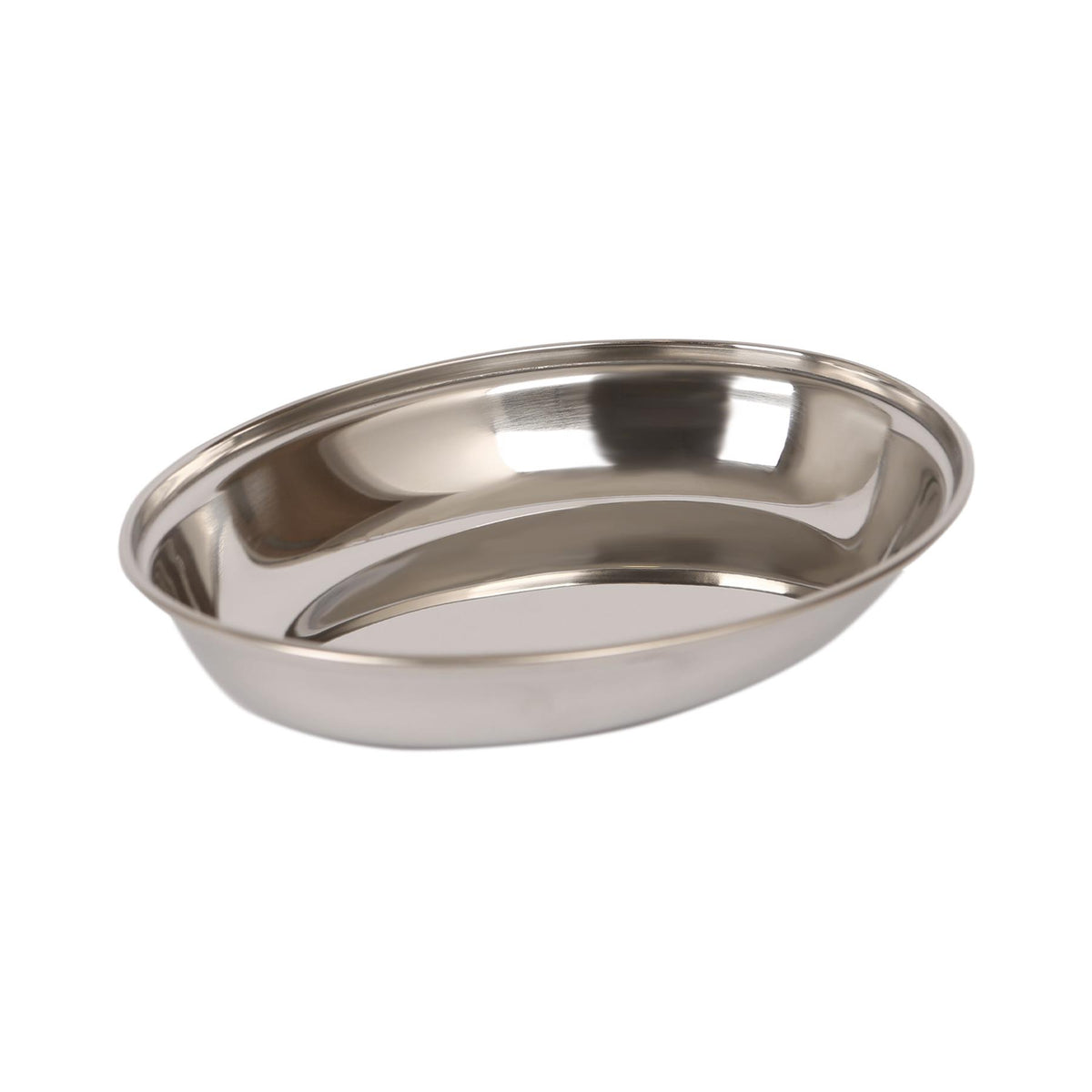 Deep Oval Stainless Steel Serving Platter - 20 x 14cm