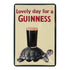 Guinness Tortoise Metal Tin Sign - 20 x 30cm - Cream