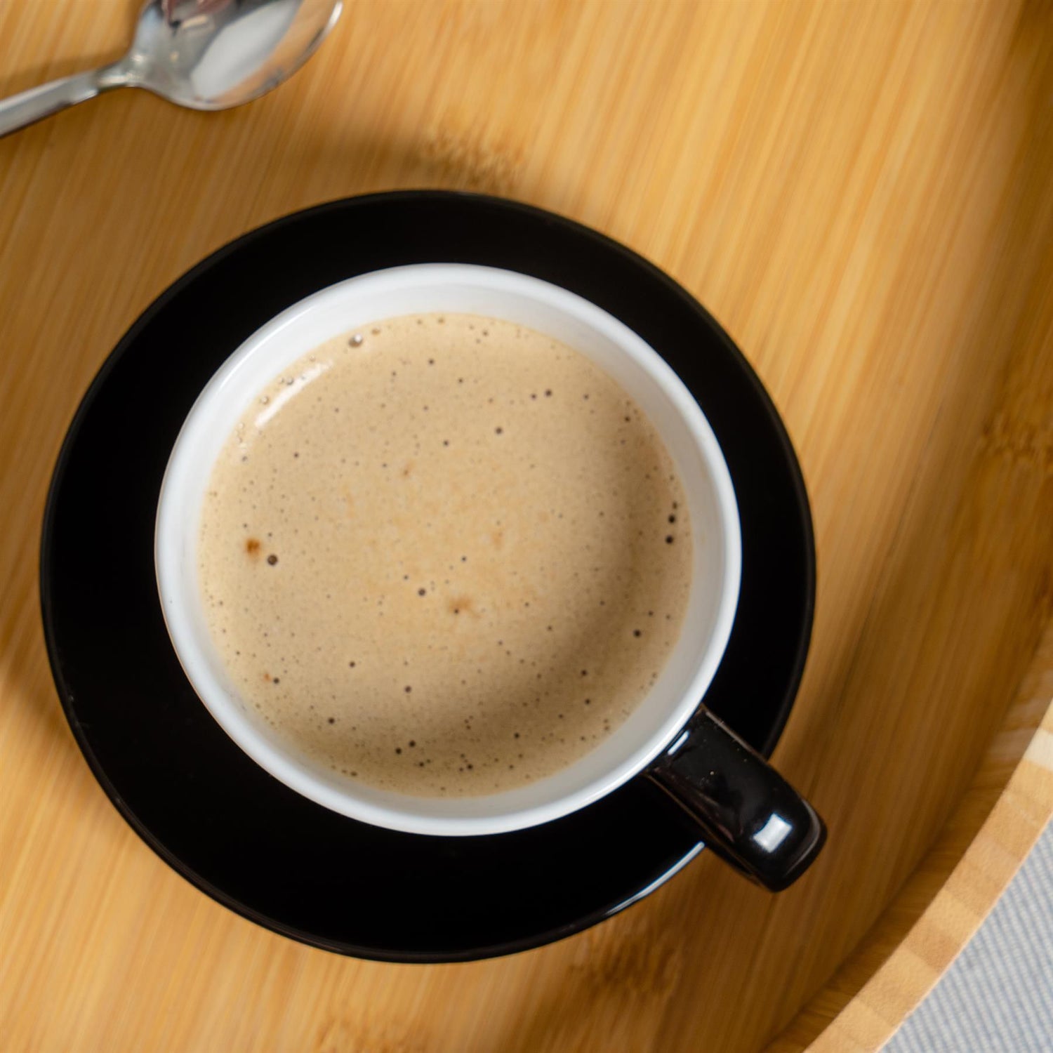 250ml Black Cappuccino Cups &amp; Saucers - Pack of Six