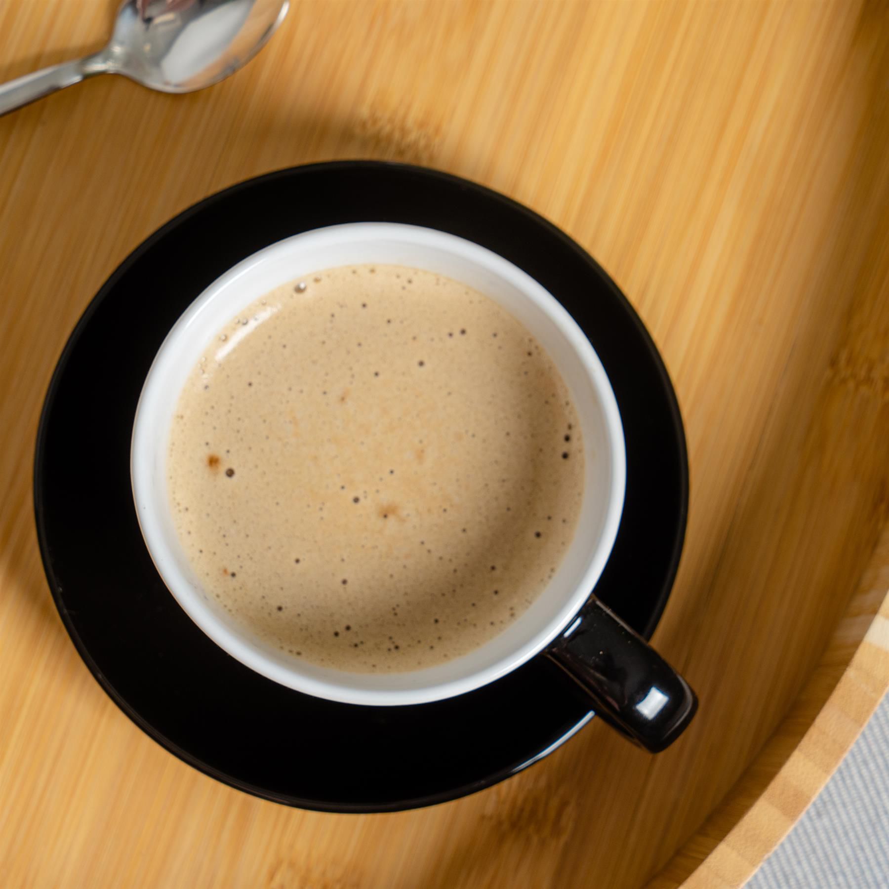 250ml Black Cappuccino Cups &amp; Saucers - Pack of Six