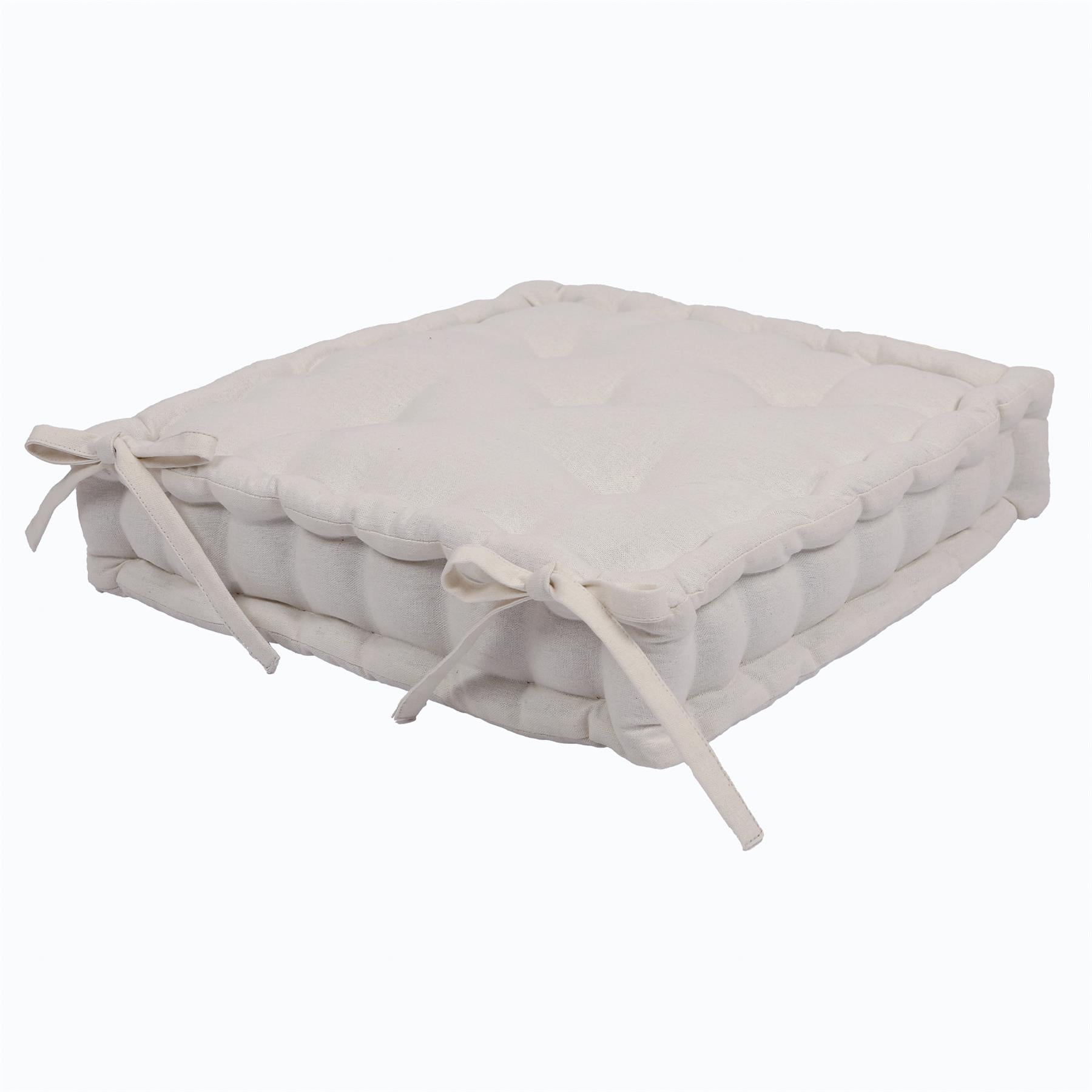 Deluxe Square Seat Pad - 40 x 40cm - Cream