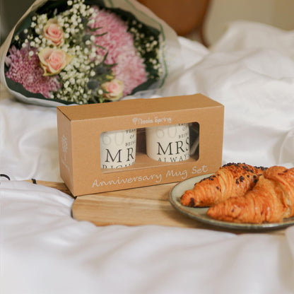 60th Anniversary New Bone China Mug Set - 300ml