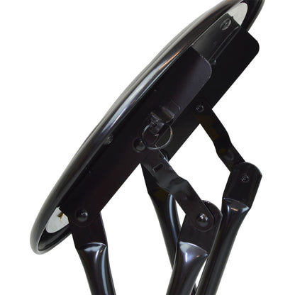 Black Padded Folding Stool