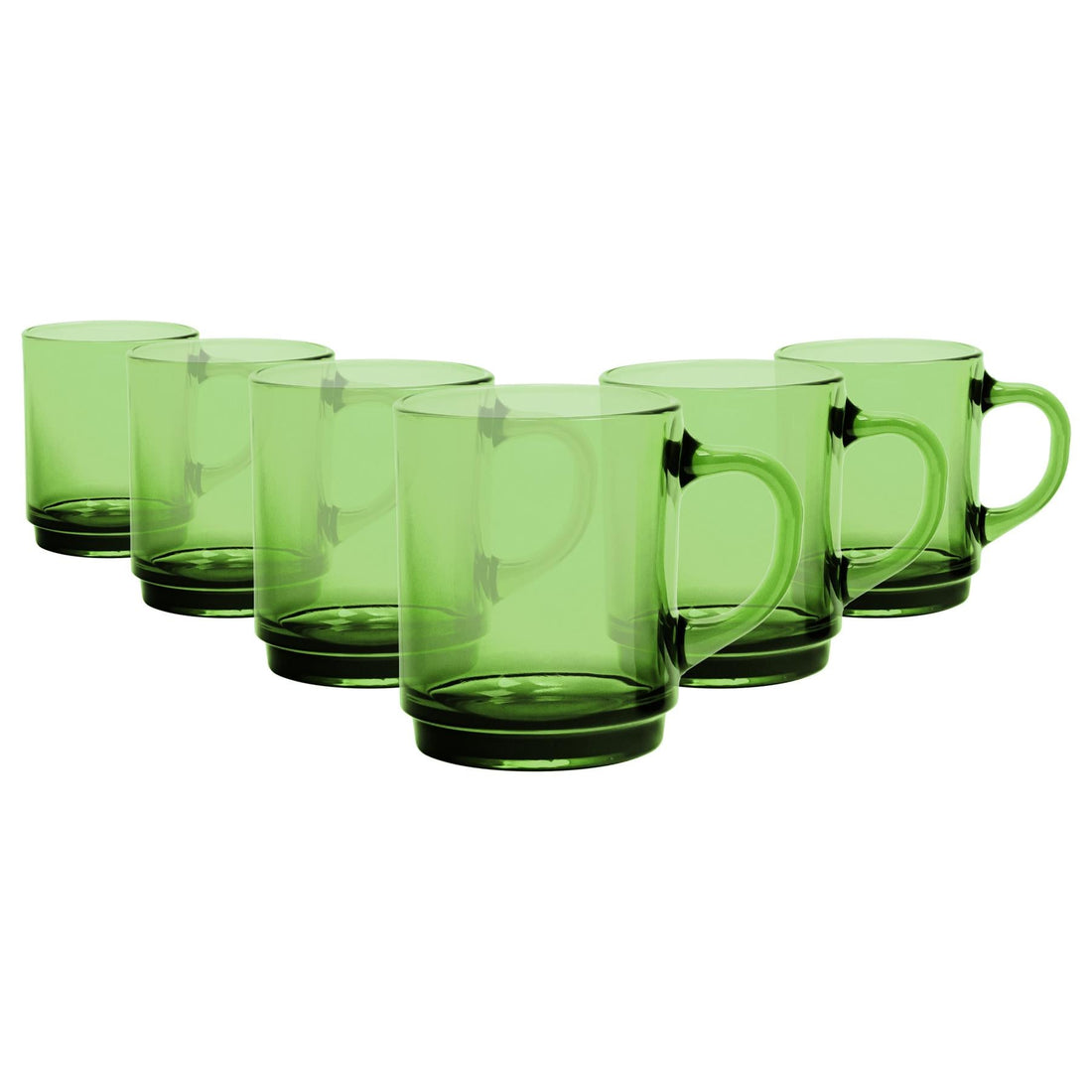 260ml Green Versailles Coffee Glasses - Pack of Six