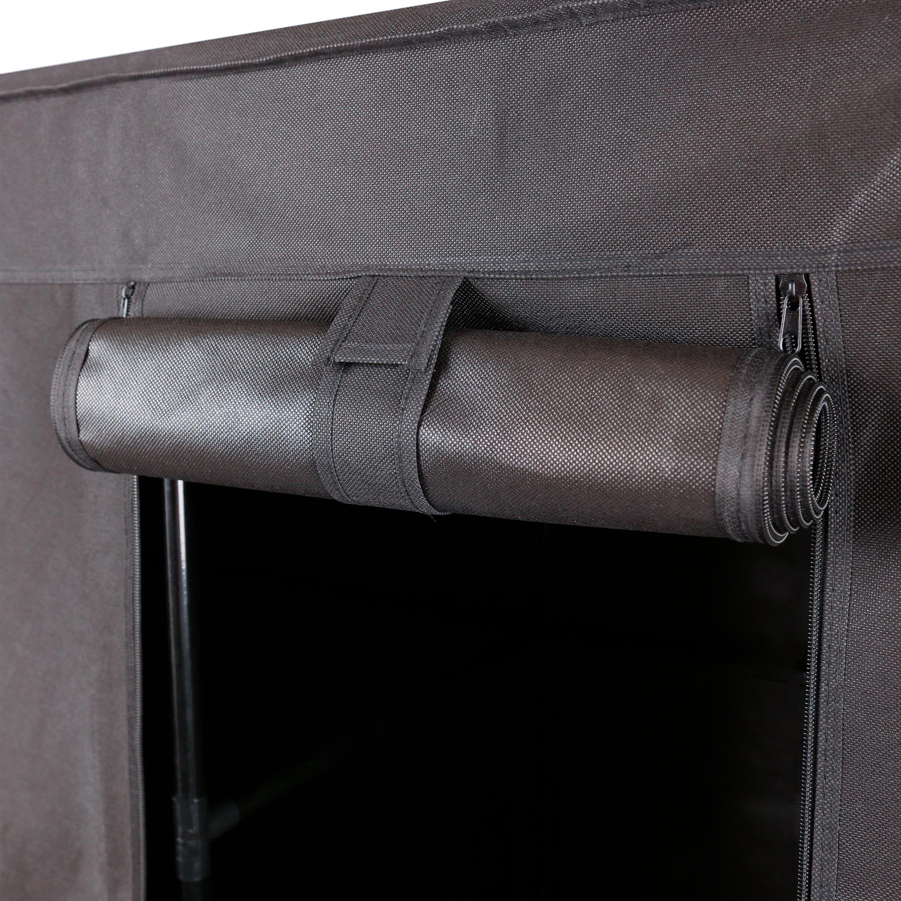 Portable Fabric Wardrobe - 211 x 45 x 167cm - Black