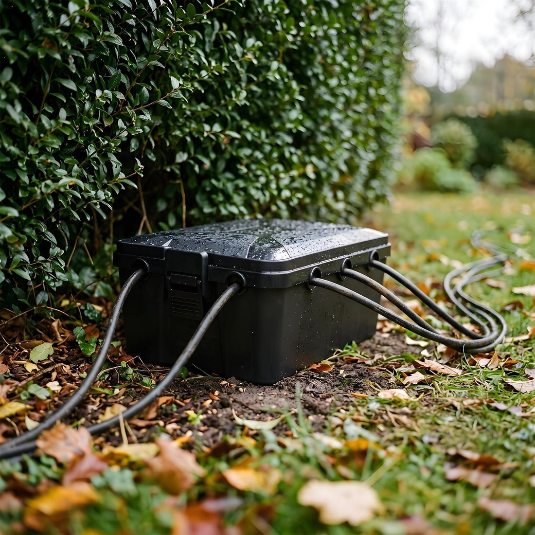 Weatherproof Outdoor Electrical Box - Large - Black