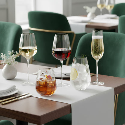 460ml Kensington Optic Crystal Tumbler Glasses - Pack of 6