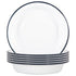 22.5cm White Enamel Deep Bowls - Pack of Six - By Argon Tableware