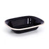 Black Enamel Pie Dish - 18 x 13.5cm - White