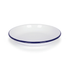White Enamel Pasta Bowl - 20cm - Blue
