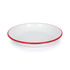 White Enamel Pasta Bowl - 20cm - Red