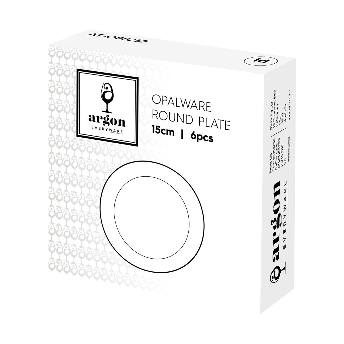 Round Opalware Side Plates - 15cm - White - Pack of 6