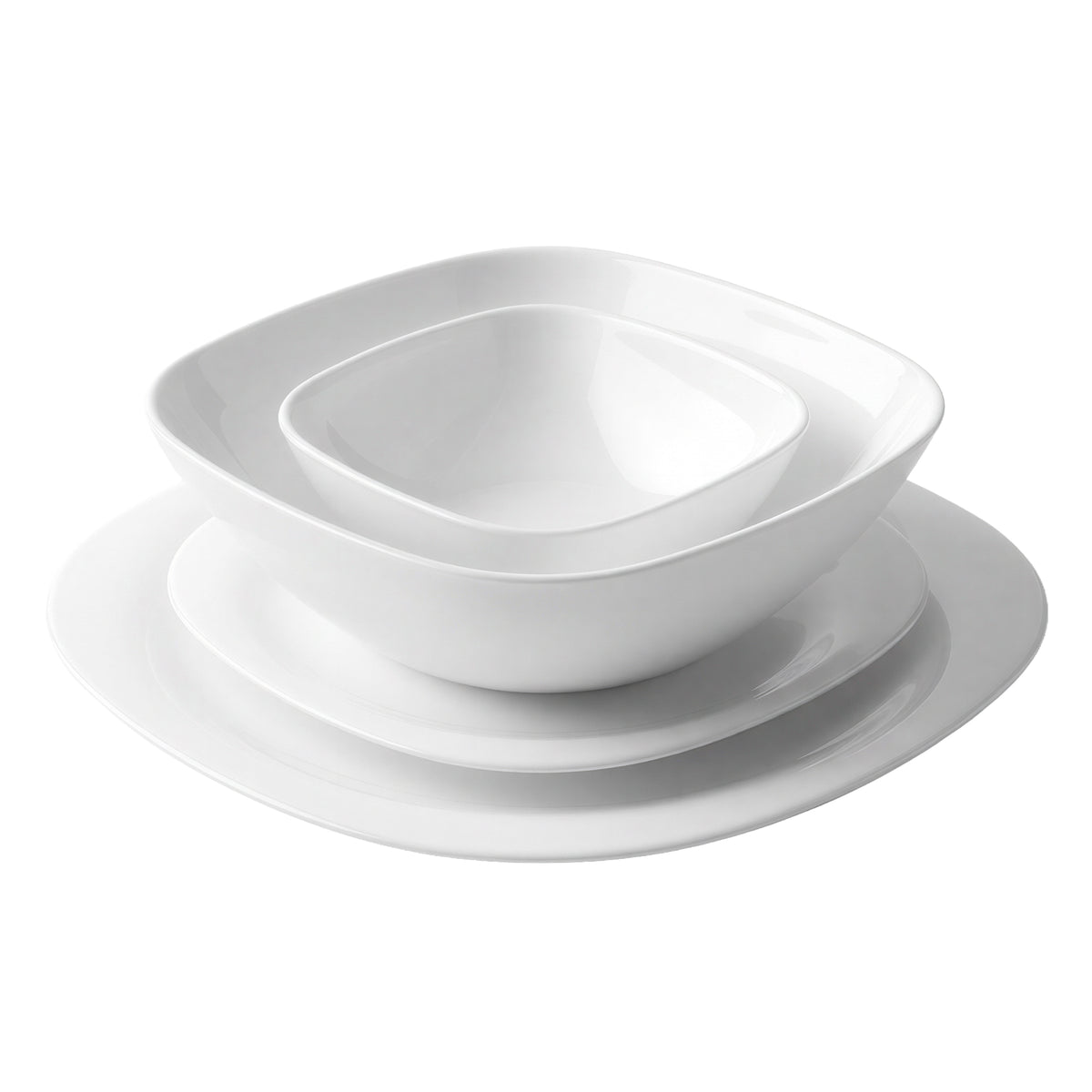Square Opalware Dinnerware