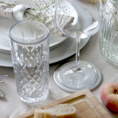 Metallic Silver Melamine Napkin Rings - Pack of Six