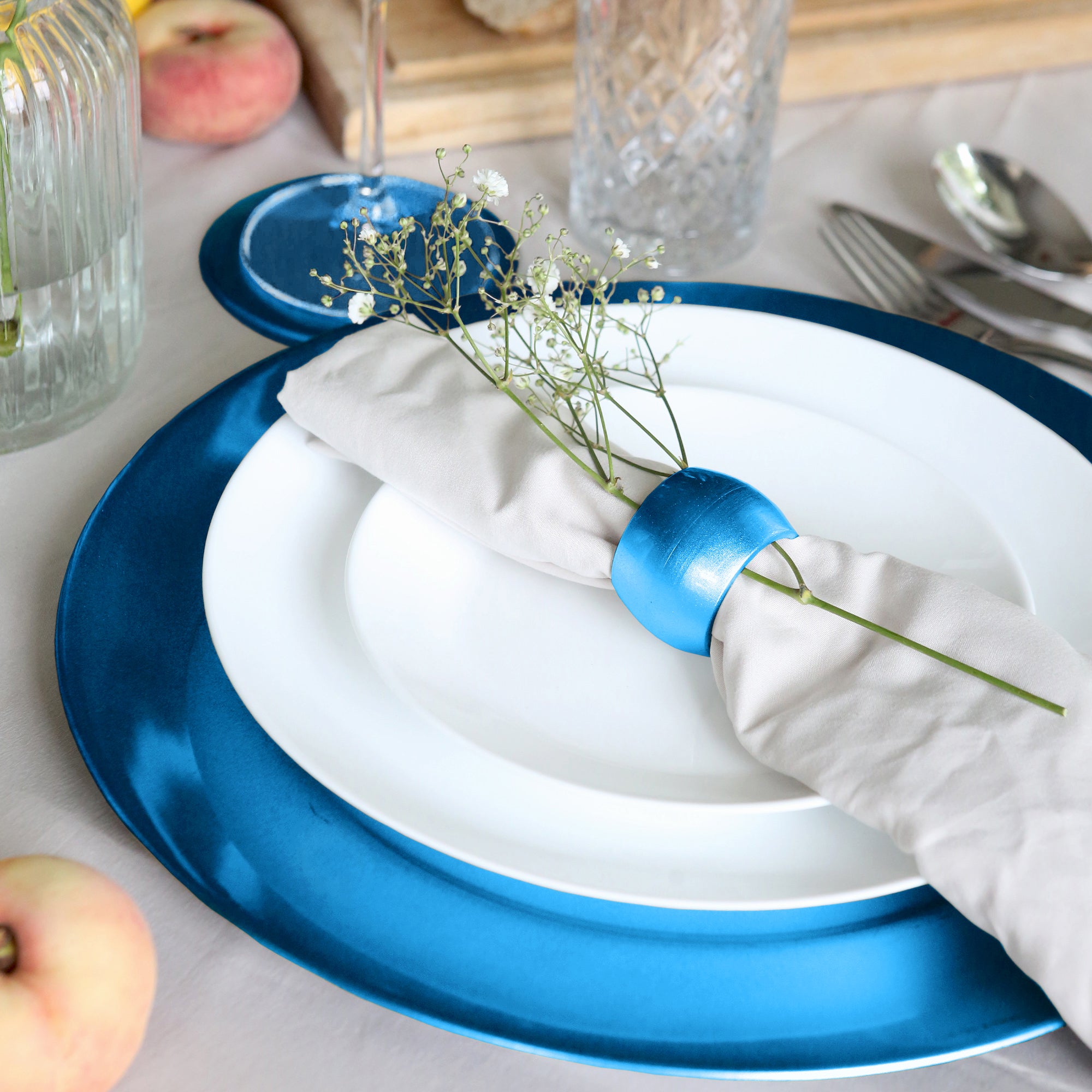18pc Metallic Charger Plates Set - By Argon Tableware | Rinkit.com
