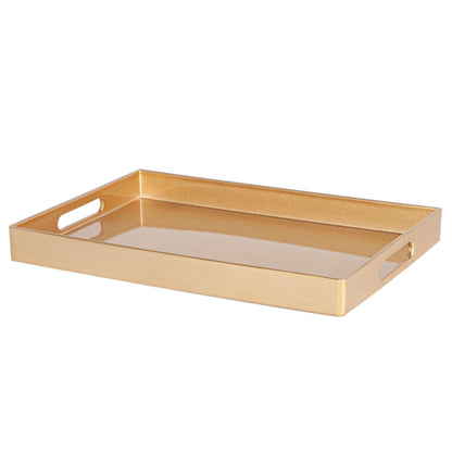 34.5cm x 25cm Gold Rectangle Lacquer Tray