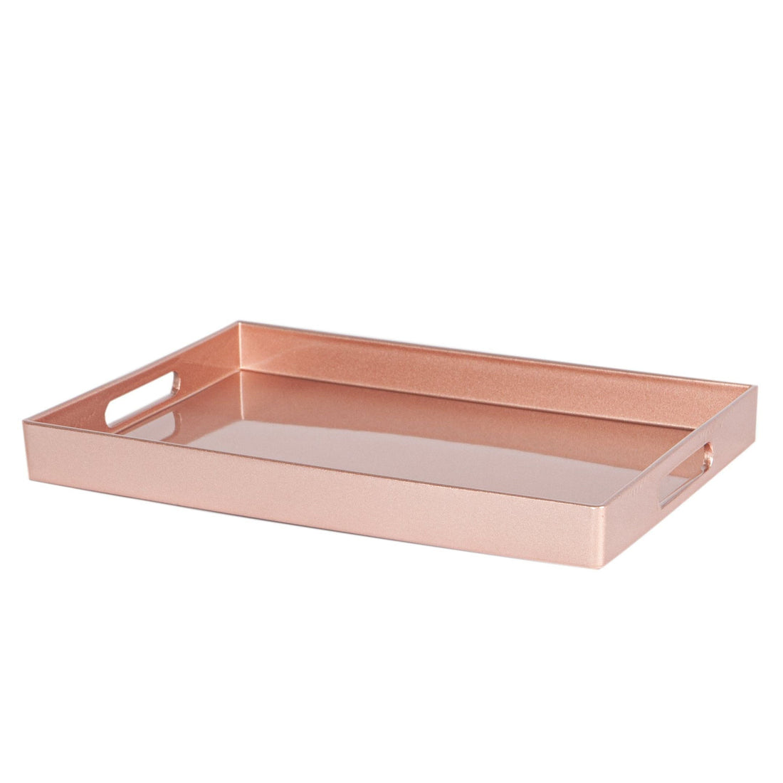 34.5cm x 25cm Rose Gold Rectangle Lacquer Tray
